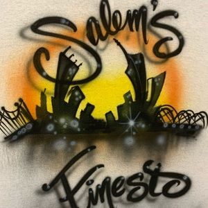 Airbrush Graffiti City Personalized Name Tshirt